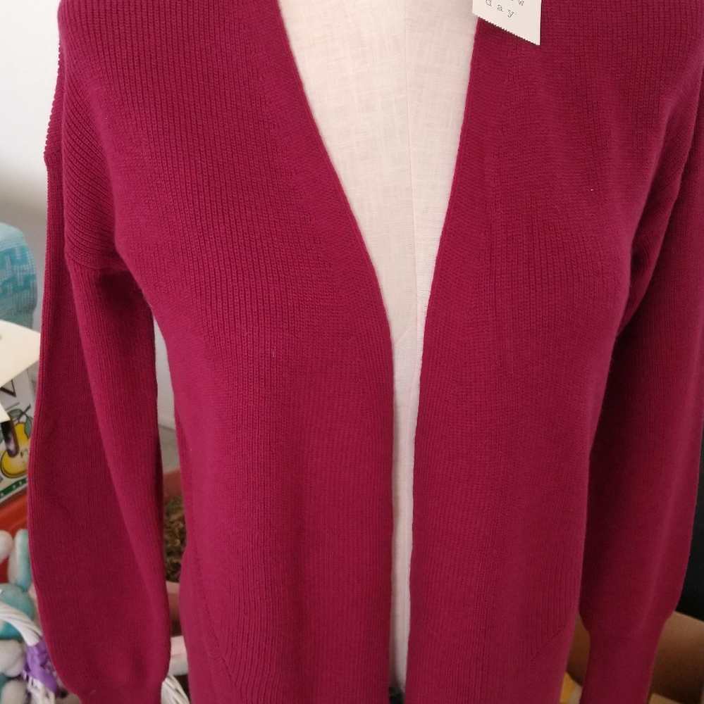 Dark Pink Ladies Cardigan